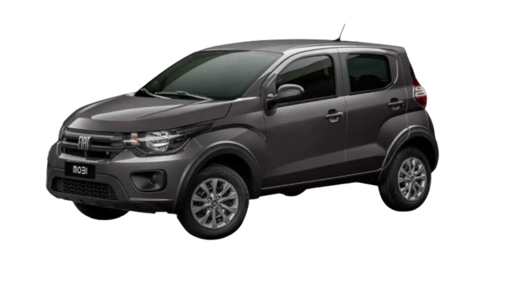 Fiat Mobi na diagonal.