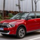 Citroën Aircross Shine com sete lugares vermelho.