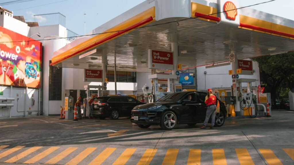Posto de gasolina.