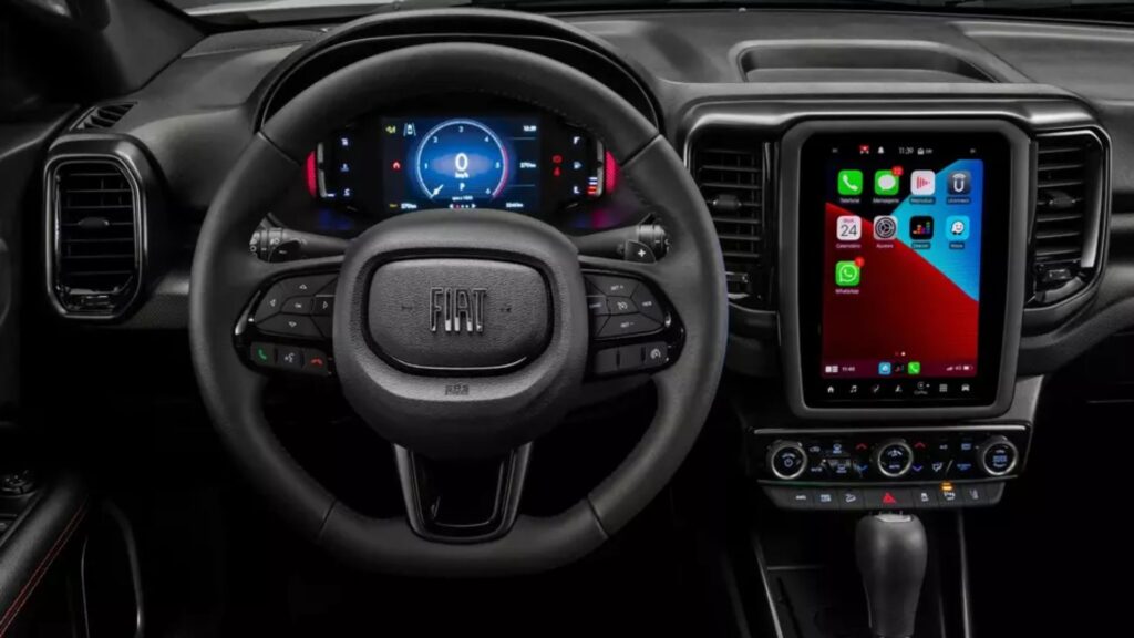 Interior do Fiat Toro 2025.