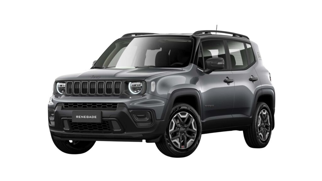 Jeep Renegade Altitude cinza.