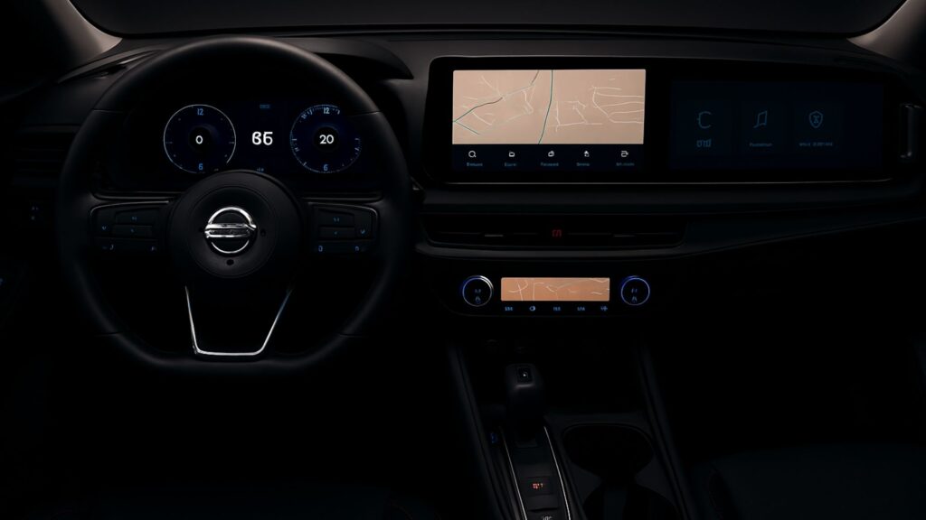 Interna do Nissan Sentra 2026.