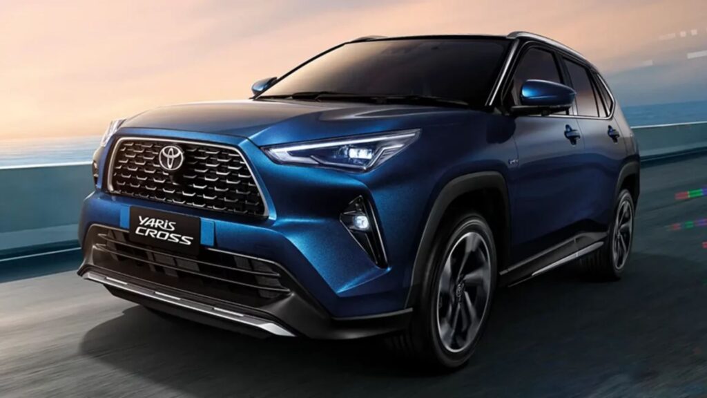 Toyota Yaris Cross azul.