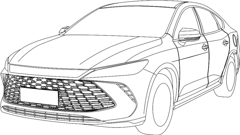 Desenho de um carro da BYD.