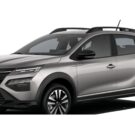 Renault Kardian Techno 2025 cinza parado na diagonal em um fundo branco.