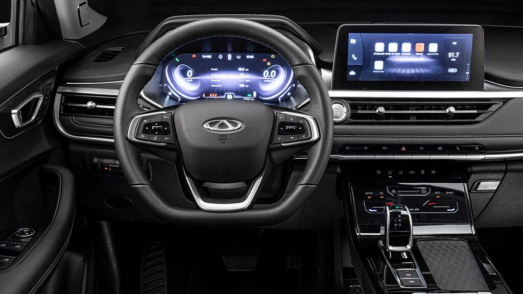 Interna do Tiggo 7 PRO Hybrid.