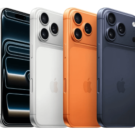 4 iPhone 17 no fundo branco.