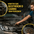 Homem mechendo em um carro cinza que está com o motor fervendo.