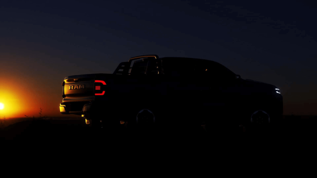 Traseira do Ram Dakota 2026.