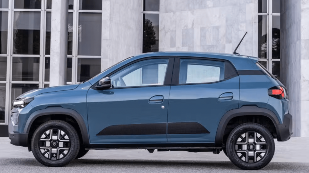 Lateral do Novo Renault Kwid E-Tech.