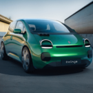 Renault Twingo elétrico verde.
