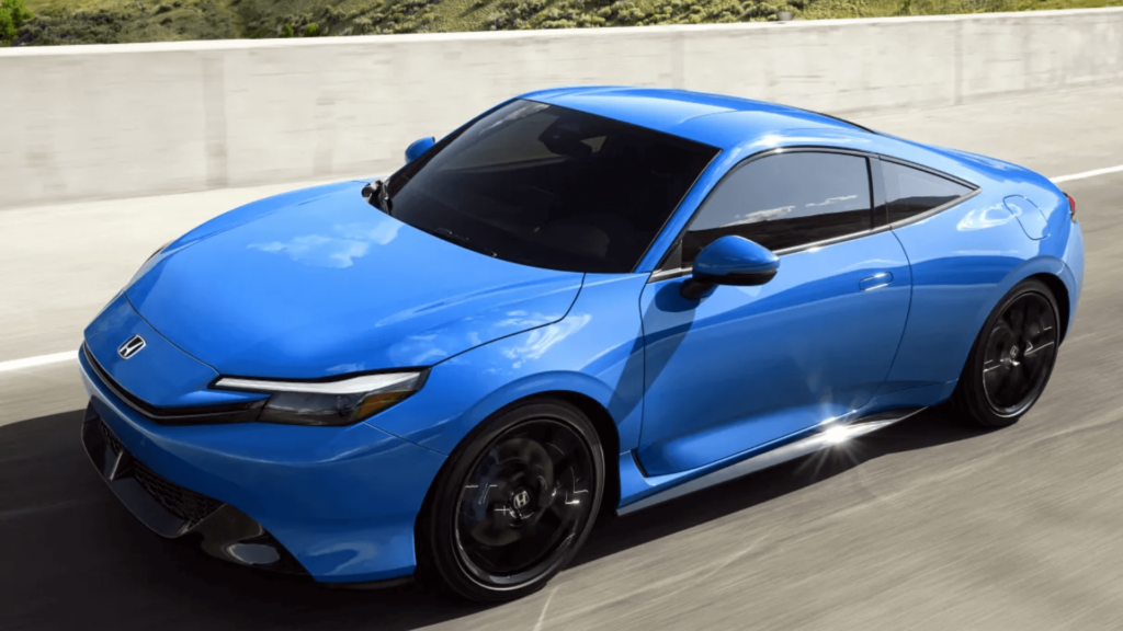 honda prelude 2026 azul em movimento na estrada
