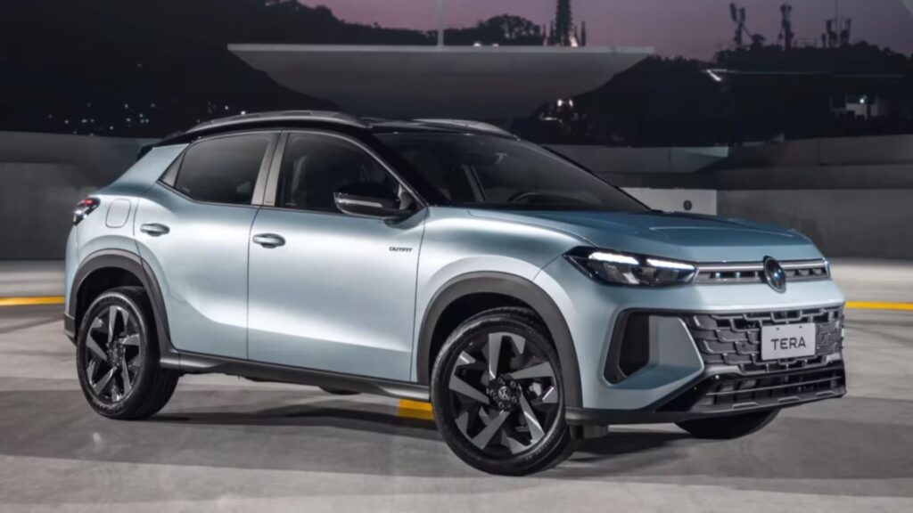 Volkswagen Tera parado na diagonal.