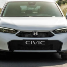 Honda Civic 2026 branco de frente.