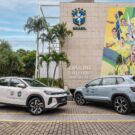 Volkswagen Tera da seleção brasileira e Taos da seleção brasileira.
