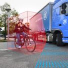 Ponto cego de caminhão em bicicleta
